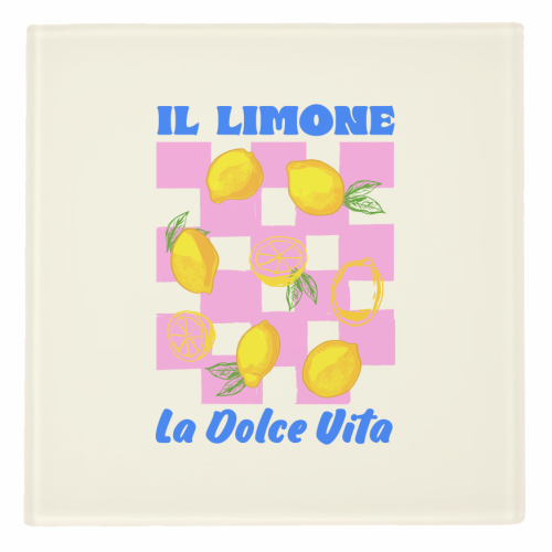 Il Limone La Dolce Vita Retro - personalised beer coaster by EZbie
