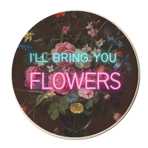 I'll bring you flowers - personalised beer coaster by OhMC! Designs