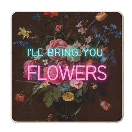 I'll bring you flowers - personalised beer coaster by OhMC! Designs
