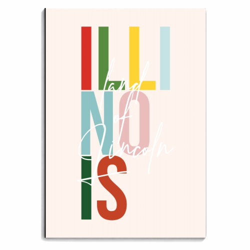 Illinois "Land of Lincoln" Color State - personalised A4, A5, A6 notebook by Toni Scott