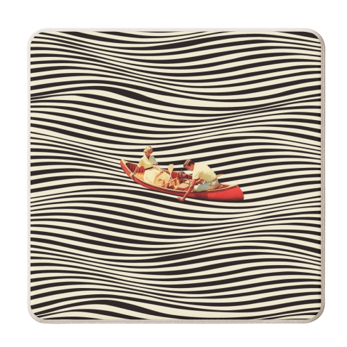 Illusionary Boat Ride 2 - personalised beer coaster by taudalpoi