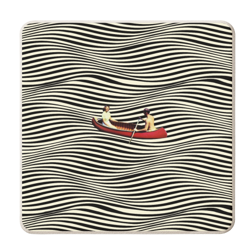Illusionary Boat Ride - personalised beer coaster by taudalpoi