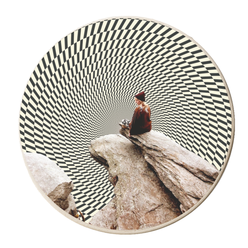 Illusionary Meditation - personalised beer coaster by taudalpoi