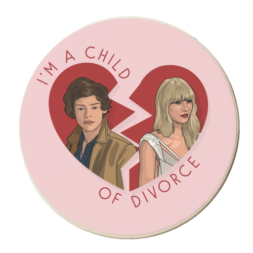 I'm a child of divorce - personalised beer coaster by The Girl Next Draw