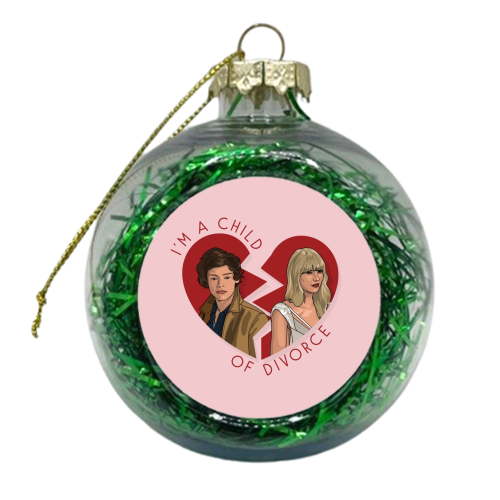 I'm a child of divorce - xmas bauble by The Girl Next Draw