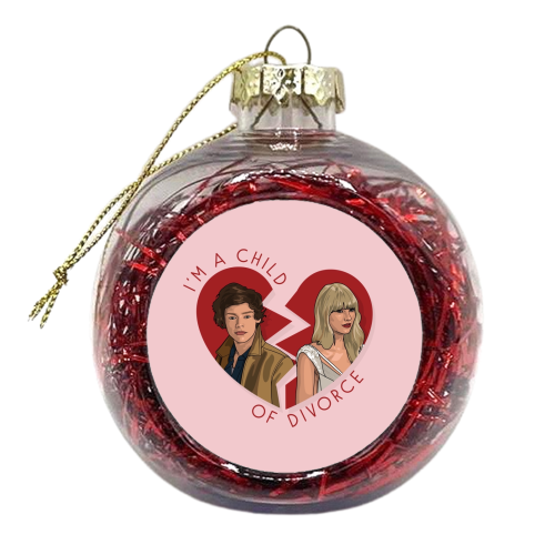 I'm a child of divorce - xmas bauble by The Girl Next Draw