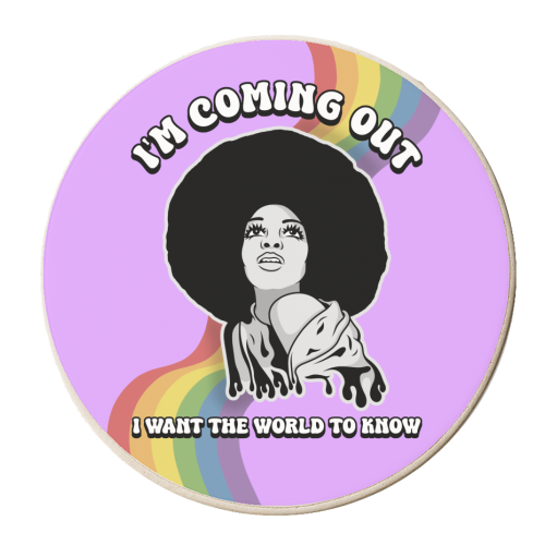 I'm Coming Out - Diana Ross - personalised beer coaster by Amy Farmer