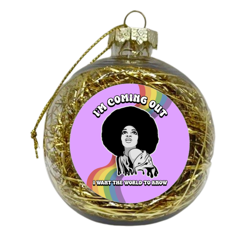 I'm Coming Out - Diana Ross - xmas bauble by Amy Farmer