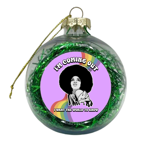 I'm Coming Out - Diana Ross - xmas bauble by Amy Farmer