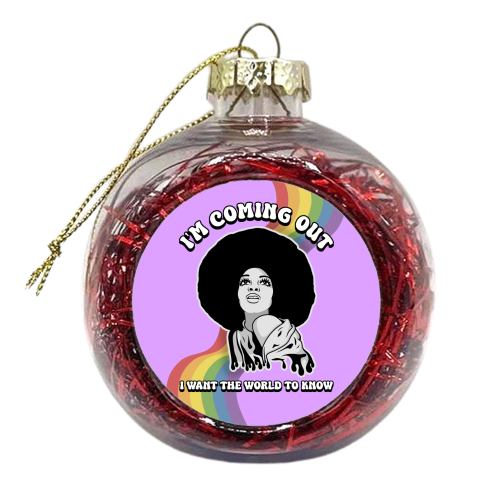 I'm Coming Out - Diana Ross - xmas bauble by Amy Farmer