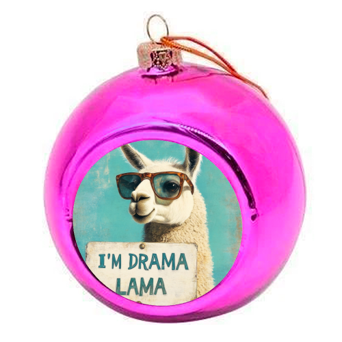 I'm Drama Lama - colourful christmas bauble by DejaReve