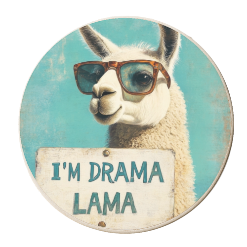 I'm Drama Lama - personalised beer coaster by DejaReve