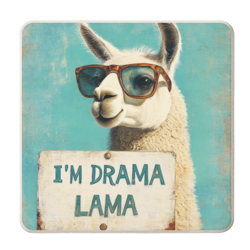 I'm Drama Lama - personalised beer coaster by DejaReve