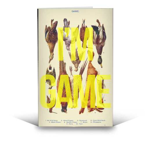 I'm Game - funny greeting card by The 13 Prints