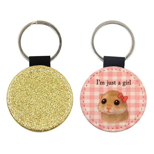 I'm Just a Girl - keyring by Ms Doodle