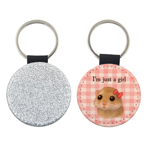 I'm Just a Girl - keyring by Ms Doodle