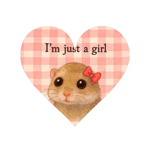 I'm Just a Girl - Magnet by Ms Doodle