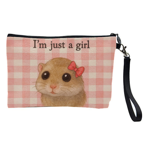 I'm Just a Girl - pretty makeup bag by Ms Doodle