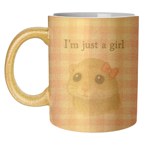 I'm Just a Girl - unique mug by Ms Doodle