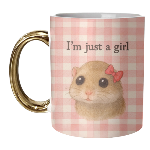 I'm Just a Girl - unique mug by Ms Doodle