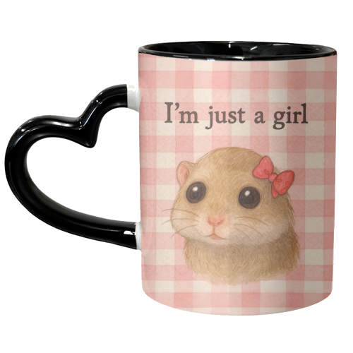 I'm Just a Girl - unique mug by Ms Doodle