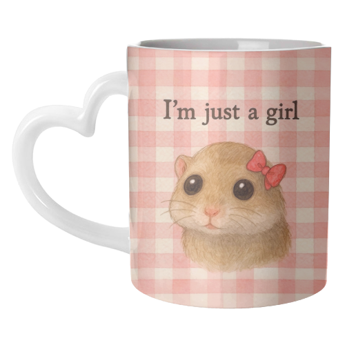 I'm Just a Girl - unique mug by Ms Doodle