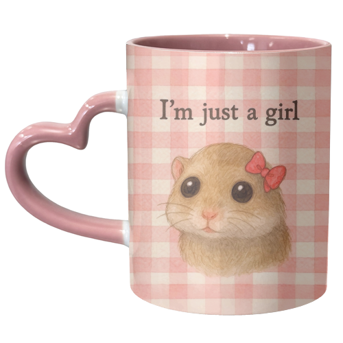 I'm Just a Girl - unique mug by Ms Doodle