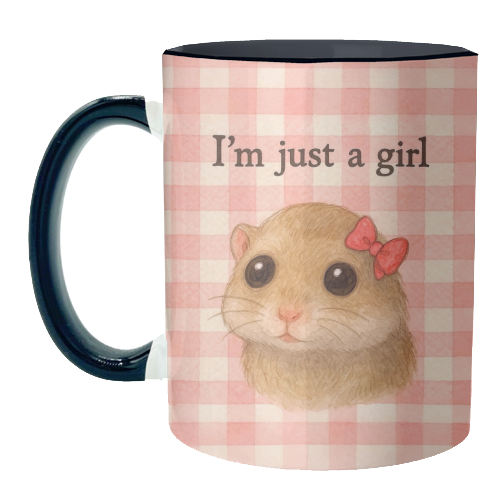 I'm Just a Girl - unique mug by Ms Doodle