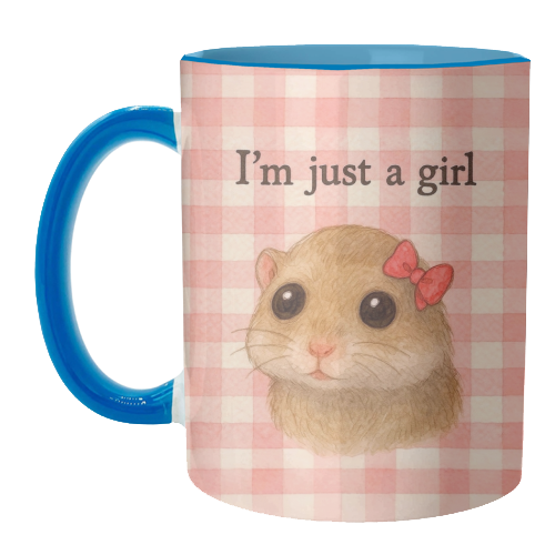 I'm Just a Girl - unique mug by Ms Doodle