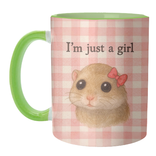 I'm Just a Girl - unique mug by Ms Doodle