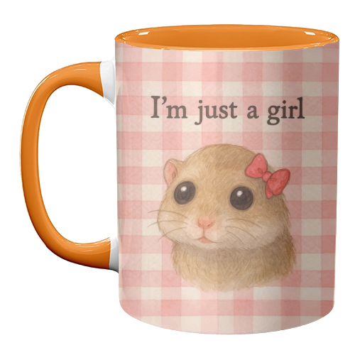 I'm Just a Girl - unique mug by Ms Doodle