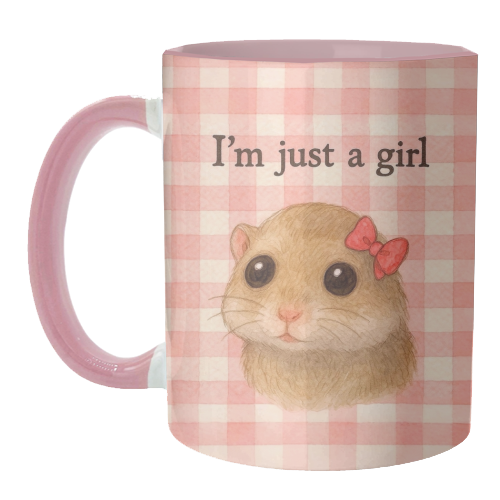 I'm Just a Girl - unique mug by Ms Doodle