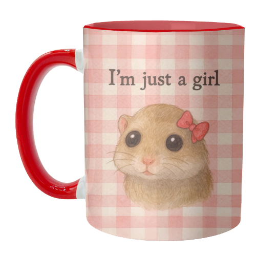 I'm Just a Girl - unique mug by Ms Doodle