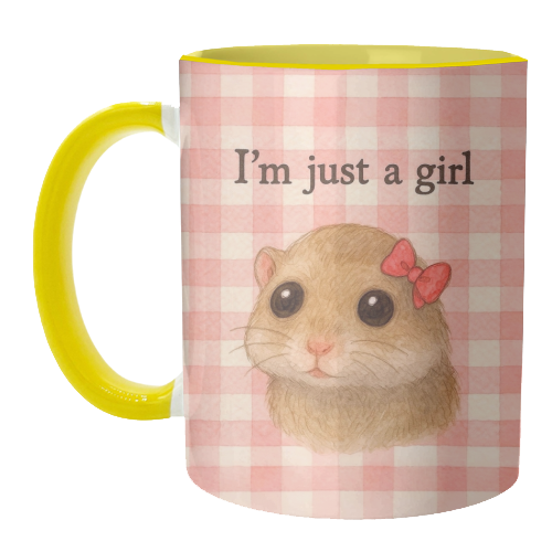 I'm Just a Girl - unique mug by Ms Doodle