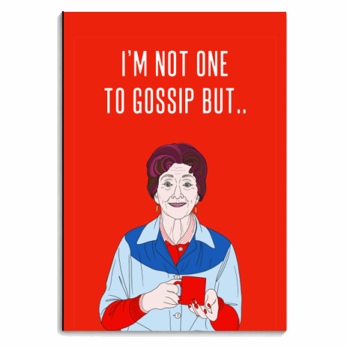 I'm Not One To Gossip But.. - personalised A4, A5, A6 notebook by Adam Regester