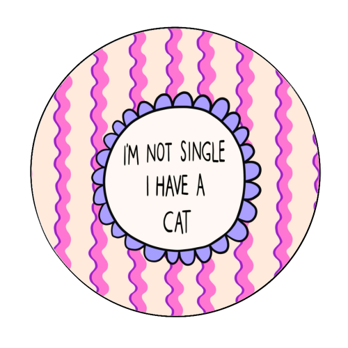 I'm Not Single - Circle Sticker by The Paper Tail