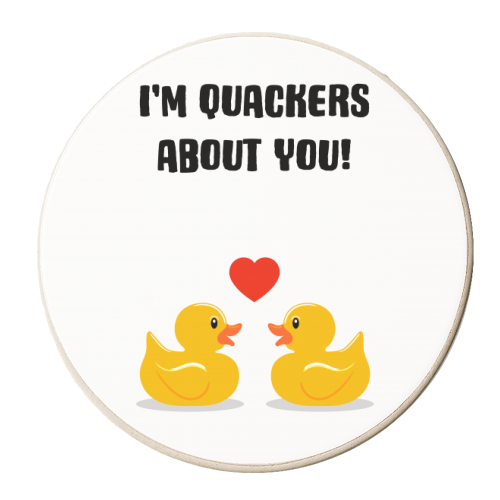 I'm Quackers About You! - personalised beer coaster by Adam Regester