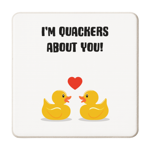 I'm Quackers About You! - personalised beer coaster by Adam Regester