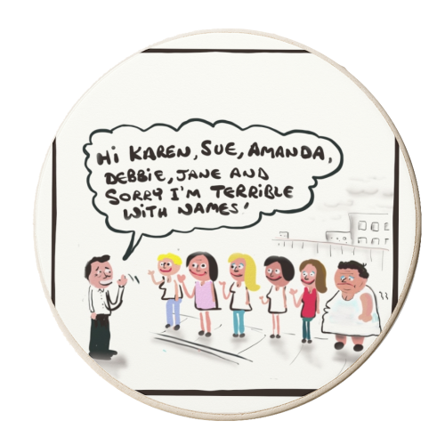 I'm Terrible With Names - personalised beer coaster by David Black