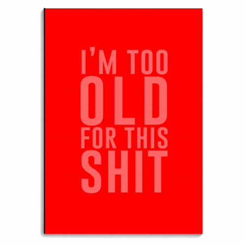 I'm Too Old For This Shit - personalised A4, A5, A6 notebook by The 13 Prints