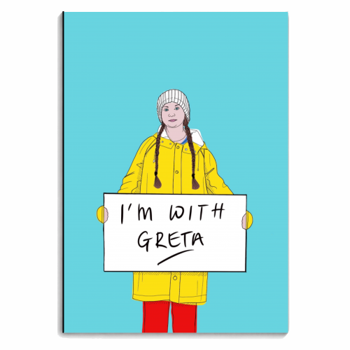 I'm with Greta - personalised A4, A5, A6 notebook by Adam Regester