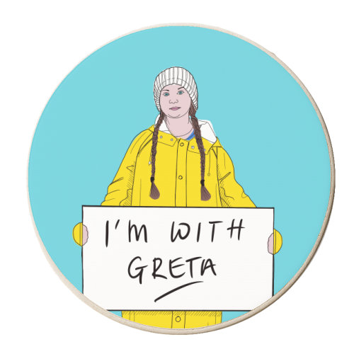 I'm with Greta - personalised beer coaster by Adam Regester