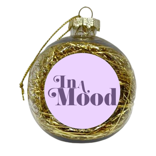 In A Mood - xmas bauble by Dominique Benedict