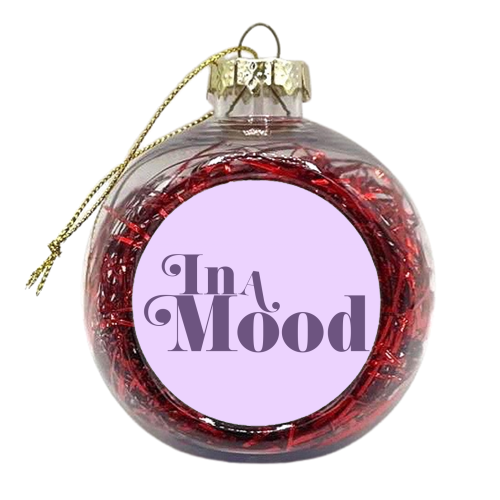 In A Mood - xmas bauble by Dominique Benedict