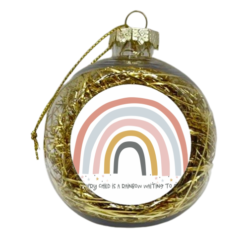 In every child is a rainbow - xmas bauble by Ohkimiko