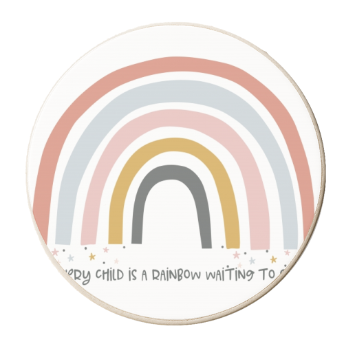 In every child is a rainbow - personalised beer coaster by Ohkimiko