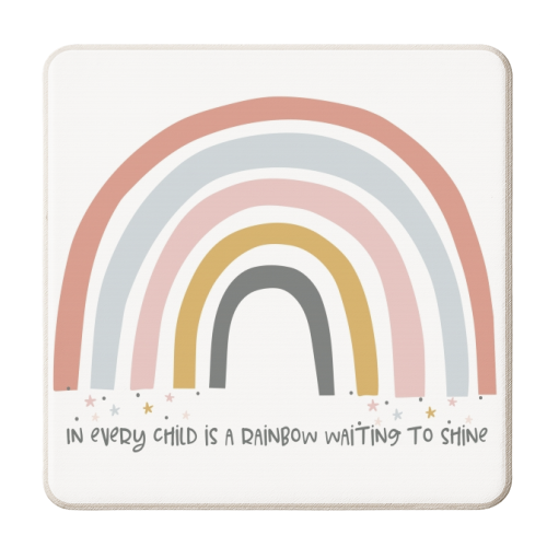 In every child is a rainbow - personalised beer coaster by Ohkimiko