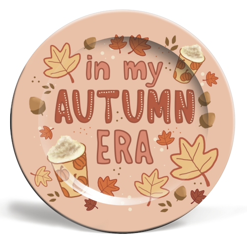 In my Autumn Era - ceramic dinner plate by Giddy Kipper