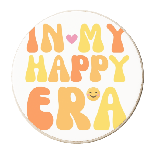 IN MY HAPPY ERA - personalised beer coaster by Lilly Rose