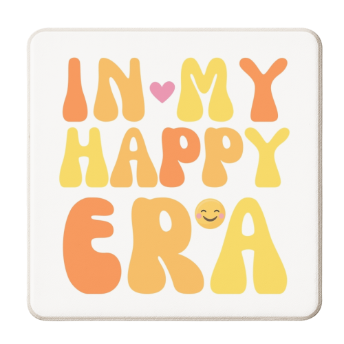 IN MY HAPPY ERA - personalised beer coaster by Lilly Rose